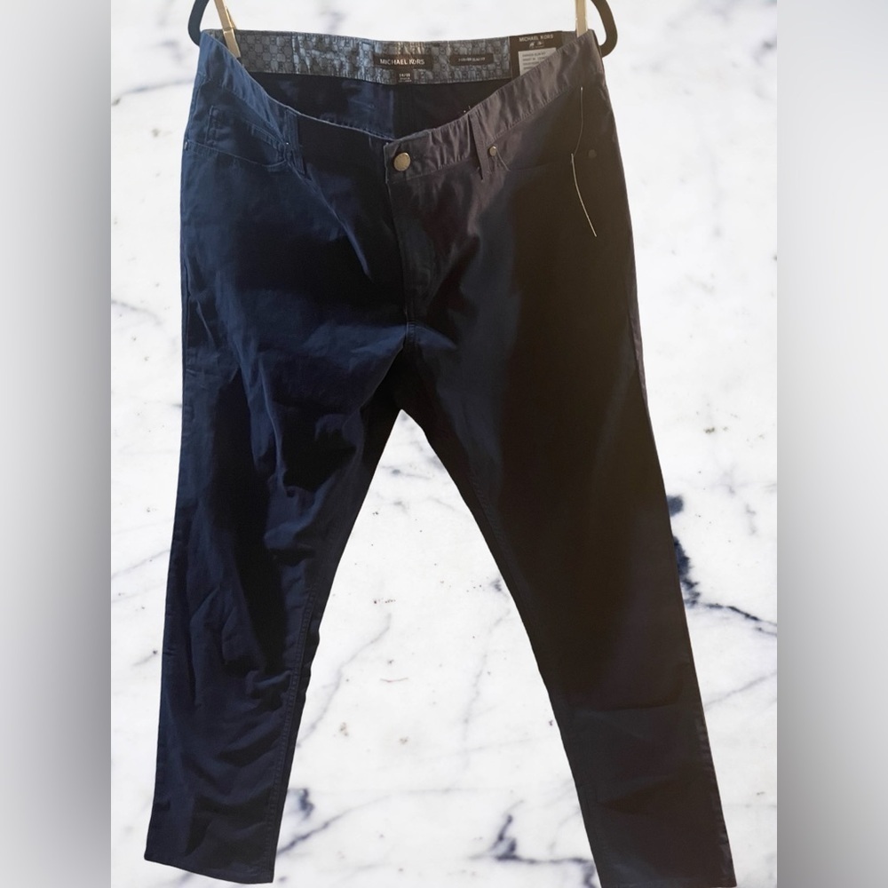 Michael Kors men’s dress pants size 34 x 30 color navy blue style Parker nwt‎
